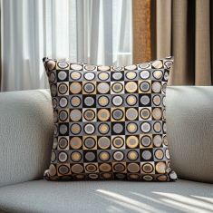 Beauty Home ΜΑΞΙΛΑΡΟΘΗΚΗ ΣΤΟΦΑ ROUND CIRCLE LUXURY   45 x 45 cm    |  Μαξιλάρια διακοσμητικά στο espiti