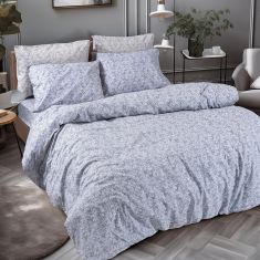 Beauty Home Σετ σεντόνια φανελένια μονά με λάστιχο Flame Art 12631 105x200+32 Γκρι       |  Σεντόνια Υπέρδιπλα / King Size στο espiti