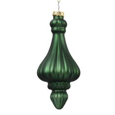 Beauty Home ΓΥΑΛΙΝΟ ΣΤΟΛΙΔΙ 6 x 13 CM ΜΑΤ ΠΡΑΣΙΝΟ       |  Χριστουγεννιάτικα Στολίδια στο espiti