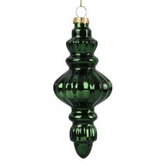 Beauty Home ΓΥΑΛΙΝΟ ΣΤΟΛΙΔΙ 6 x 13 CM ΠΡΑΣΙΝΟ       |  Χριστουγεννιάτικα Στολίδια στο espiti
