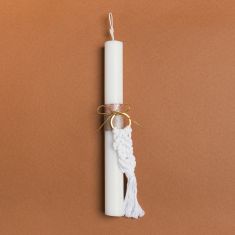 Beauty Home ΛΑΜΠΑΔΑ 25cm ΜΑΚΡΑΜΕ ΜΠΡΕΛΟΚ ΛΕΥΚΟ ΜΕ ΦΙΟΓΚΟ ΣΕ ΣΥΣΚΕΥΑΣΙΑ ΔΩΡΟΥ       |  Διακοσμητκά στο espiti