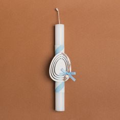 Beauty Home ΛΑΜΠΑΔΑ 25cm ΞΥΛΙΝΟ ΑΥΓΟ ΛΕΥΚΟ ΣΕ ΣΥΣΚΕΥΑΣΙΑ ΔΩΡΟΥ       |  Διακοσμητκά στο espiti