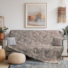 Beauty Home Ριχτάρι Τετραθέσιο Art 8712 180x330 Μόκα       |  Ριχτάρια στο espiti