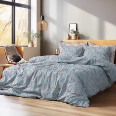 Beauty Home Σετ παπλωματοθήκη υπέρδιπλη Art 12211 Emerald 100% Βαμβακοσατέν 300tc 230x250 Σιέλ       |  Παπλωματοθήκες Υπέρδιπλες στο espiti