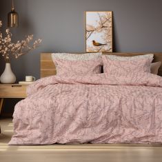 Beauty Home Σετ κουβερλί υπέρδιπλο Art 12214 Flora 100% Βαμβακοσατέν 300tc 220x240 Σομόν       |  Κουβερλί Υπέρδιπλα στο espiti
