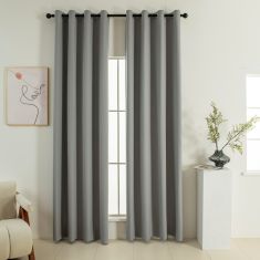 Beauty Home Κουρτίνα Full Blackout σκίασης με 8 κρίκους Soft Art 8391 Grey-11 140x270 Γκρι       |  Ετοιμες κουρτίνες με σχέδιο στο espiti