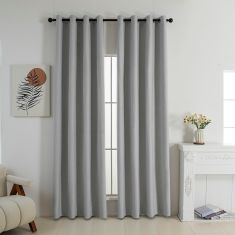 Beauty Home Κουρτίνα Full Blackout σκίασης με 8 κρίκους Elite Art 8392 Light Grey-Νο3 140x270 Ασημί       |  Ετοιμες κουρτίνες με σχέδιο στο espiti