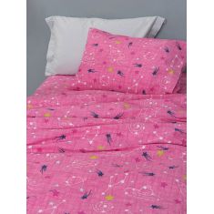 Ζευγος Μαξιλαροθηκες Φωσφοριζέ 50x70 COMET FUCHSIA Palamaiki |  Παιδικά διακοσμητικά μαξιλάρια στο espiti