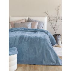 Κουβέρτα Βελουτέ 160x220 DREAM VELOUR/3 DENIM Palamaiki |  Κουβέρτες Βελουτέ Μονές στο espiti