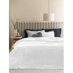 Κουβέρτα 160x220 FANI OFFWHITE Palamaiki |  Κουβέρτες Βελουτέ Μονές στο espiti