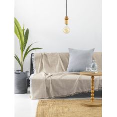 Ριχτάρι Τριθέσιου Καναπέ KIKI BEIGE Palamaiki |  Ριχτάρια στο espiti