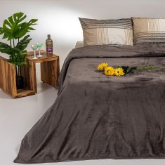 ΚΟΥΒΕΡΤΑ FLANNEL ΥΠΕΡΔΙΠΛΗ TOKYO BROWN GREY ΥΠΕΡΔΙΠΛΗ 220Χ240 MELINEN |  Κουβέρτες fleece Υπέρδιπλες στο espiti