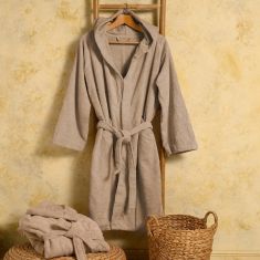 ΜΠΟΥΡΝΟΥΖΙ ΕΝΗΛΙΚΩΝ BLOOM BEIGE LARGE L MELINEN |  Μπουρνούζια στο espiti