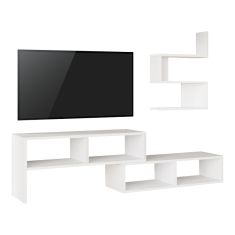 Σύνθετο σαλονιού Kakomo pakoworld σε λευκή απόχρωση 170x29.5x43εκ |  Συνθέσεις σαλονιού στο espiti