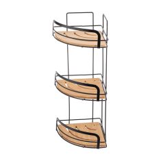 ESTIA ΕΤΑΖΕΡΑ BAMBOO ESSENTIALS ΜΕΤΑΛΛΙΚΗ ΓΩΝΙΑΚΗ 3 ΘΕΣΕΩΝ 49x19.5x19.5cm - 02-12786 Estia |  Σετ Μπάνιου στο espiti