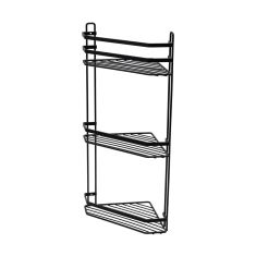 ESTIA ΕΤΑΖΕΡΑ ELEGANT ΜΕΤΑΛΛΙΚΗ ΓΩΝΙΑΚΗ 3 ΘΕΣΕΩΝ 54x28x18cm ΜΑΥΡΗ - 02-6488 Estia |  Σετ Μπάνιου στο espiti