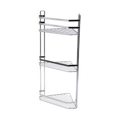 ESTIA ΕΤΑΖΕΡΑ ELEGANT ΜΕΤΑΛΛΙΚΗ ΓΩΝΙΑΚΗ 3 ΘΕΣΕΩΝ 54x28x18cm ΧΡΩΜΙΟΥ - 02-6464 Estia |  Σετ Μπάνιου στο espiti