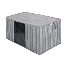 ESTIA ΘΗΚΗ ΑΠΟΘΗΚΕΥΣΗΣ NON WOVEN ΥΦΑΣΜΑΤΙΝΗ 50x40x30cm ΜΕ ΠΑΡΑΘΥΡΟ IVORY - 03-23997 Estia |  Αξεσουάρ Μπάνιου - διάφορα στο espiti