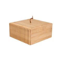 ESTIA ΚΟΥΤΙ ΑΠΟΘΗΚΕΥΣΗΣ ΚΑΙ ΟΡΓΑΝΩΣΗΣ BAMBOO ESSENTIALS 15x15x7cm - 02-13103 Estia |  Αξεσουάρ Μπάνιου - διάφορα στο espiti