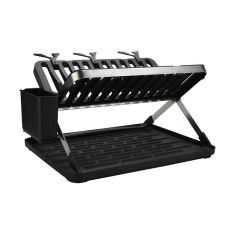 ESTIA ΠΙΑΤΟΘΗΚΗ ΑΝΑΔΙΠΛΟΥΜΕΝΗ ΑΝΟΞΕΙΔΩΤΗ 2 ΕΠΙΠΕΔΩΝ 48x35.4x27.2cm ΜΑΥΡΗ - 01-28381 Estia |  Εργαλεία Κουζίνας - Αξεσουάρ στο espiti