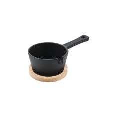 ESTIA ΤΗΓΑΝΙ ΣΕΡΒΙΡΙΣΜΑΤΟΣ IRON ΜΑΝΤΕΜΕΝΙΟ ΒΑΘΥ 9.5cm ΜΕ ΒΑΣΗ BAMBOO - 01-18702 Estia |  Μαγειρικά Σκεύη στο espiti