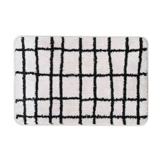 ESTIA ΤΑΠΕΤΟ ΜΠΑΝΙΟΥ CAGE 40x60cm 100% ΜΙΚΡΟΪΝΕΣ ΓΚΡΙ-ΜΑΥΡΟ - 02-28572 Estia |  Πατάκια Μπάνιου στο espiti