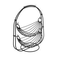 ESTIA ΦΡΟΥΤΙΕΡΑ 2 ΘΕΣΕΩΝ METAL BLACK ΜΕΤΑΛΛΙΚΗ 37χ20x42cm ΜΑΥΡΗ - 01-7522 Estia |  Εργαλεία Κουζίνας - Αξεσουάρ στο espiti