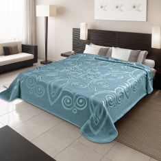 ΚΟΥΒΕΡΤΑ ΙΣΠΑΝΙΑΣ ΥΠΕΡΔΙΠΛΗ 220Χ240 BELPLA  STER 516 VERDE(20) |  Κουβέρτες Βελουτέ Υπέρδιπλες στο espiti