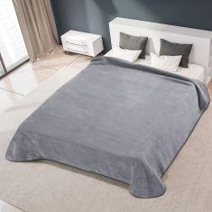 ΚΟΥΒΕΡΤΑ ΙΣΠΑΝΙΑΣ ΜΟΝΗ 160X220 BELPLA STER PLAIN GREY(51) |  Κουβέρτες Βελουτέ Μονές στο espiti