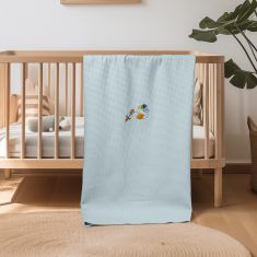 ΚΟΥΒΕΡΤΑ ΠΙΚΕ ΚΟΥΝΙΑΣ 110X140 ADAM HOME  SPACE BLUE |  Βρεφικές Κουβέρτες στο espiti