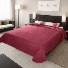ΚΟΥΒΕΡΤΑ ΙΣΠΑΝΙΑΣ ΥΠΕΡΔΙΠΛΗ 220Χ240 BELPLA  STER PLAIN FUCHSIA(22) |  Κουβέρτες Βελουτέ Υπέρδιπλες στο espiti