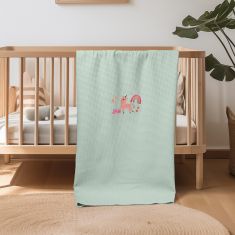 ΚΟΥΒΕΡΤΑ ΠΙΚΕ ΚΟΥΝΙΑΣ 110X140 ADAM HOME UNICORN GREEN |  Βρεφικές Κουβέρτες στο espiti
