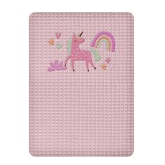 ΚΟΥΒΕΡΤΑ ΠΙΚΕ ΑΓΚΑΛΙΑΣ 80X110 ADAM HOME UNICORN OPAL ROSE |  Βρεφικές Κουβέρτες στο espiti