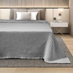 ΚΟΥΒΕΡΤΑ ΠΙΚΕ ΜΟΝΗ 170Χ240 ADAM HOME  GREY |  Κουβέρτες Βαμβακερές Μονές στο espiti