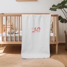 ΚΟΥΒΕΡΤΑ ΠΙΚΕ ΚΟΥΝΙΑΣ 110X140 ADAM HOME UNICORN WHITE |  Βρεφικές Κουβέρτες στο espiti