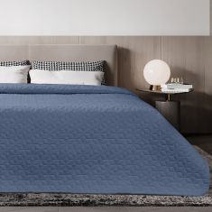 ΚΟΥΒΕΡΛΙ MICROFIBER PRE-WASHED ΜΟΝΟ 160X240 ADAM HOME VIVA BLUE |  Κουβερλί Μονά στο espiti