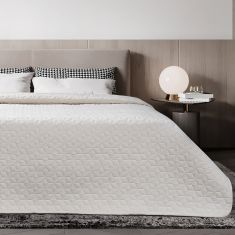 ΚΟΥΒΕΡΛΙ MICROFIBER PRE-WASHED ΥΠΕΡΔΙΠΛΟ 220X240 ADAM HOME VIVA WHITE |  Κουβερλί Υπέρδιπλα στο espiti