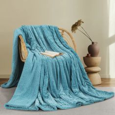 ΚΟΥΒΕΡΤΑ FLEECE/SHERPA 220X240 ADAM HOME (400) AQUA(25) |  Κουβέρτες fleece Υπέρδιπλες στο espiti