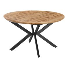 Τραπέζι επεκτεινόμενο Edina pakoworld mdf σε sonoma απόχρωση με μαύρα μεταλλικά πόδια 130-170x130x75εκ |  Τραπέζια στο espiti