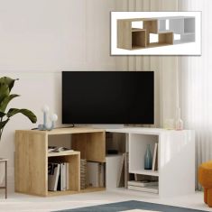 Έπιπλο τηλεόρασης Glis Megapap πολυμορφικό χρώμα sapphire oak - λευκό 145x35x44,8εκ. |  Έπιπλα τηλεόρασης στο espiti
