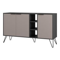 Μπουφές Clara pakoworld σε μόκα-ανθρακί απόχρωση 142x35,6x83εκ |  Μπουφέδες στο espiti