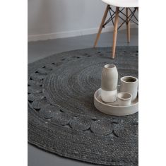 Στρογγυλό Χαλί R150 - Makrame Dark Gray Nima Home |  Χαλιά Σαλονιού  στο espiti
