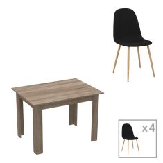 Τραπεζαρία Manka-Bella pakoworld σετ 5τεμ σε sonoma truffle απόχρωση 110x80x70εκ |  Σετ τραπεζαρίες στο espiti