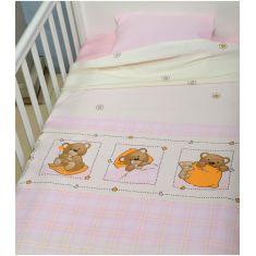 Oliver Baby Des.161 Σεντόνια Κούνιας Εμπριμέ Σετ 3 τμχ 110x160 & 30x40 |  Βρεφικά Σεντόνια στο espiti