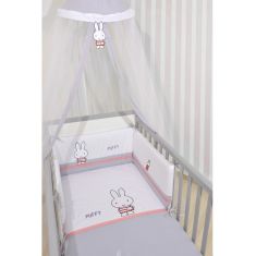 Miffy Des 65 Σετ Προίκας 3 τεμ Μουσελίνα Γκρι |  Βρεφικά Σετ κούνιας στο espiti