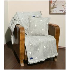 Ριχτάρι Μονοθέσιο 170x180 Σενίλ Γκρι |  Ριχτάρια στο espiti