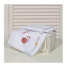 Oliver Baby des.177 Σελτεδάκι Με Κέντημα Κόκκινο Σαλιγκάρι 50x70 190 γρμ/τμ |  Βρεφικά Σεντόνια στο espiti
