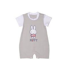 Miffy Des.15 Φορμάκι Καλοκαιρινό Γκρι Με Κέντημα 9-12 Mηνών/74 cm |  Βρεφικά Ρουχα στο espiti