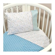 Oliver Baby Des.403 Minky Κουβέρτα Κούνιας Διπλής Όψης Μέντα 100x150 |  Βρεφικές Κουβέρτες στο espiti