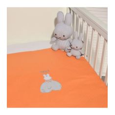 Miffy Des.13 Πικέ Αγκαλιάς Πορτοκαλί 80x100 |  Βρεφικές Κουβέρτες στο espiti